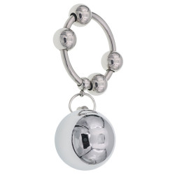 MenSteel Anneau en métal avec 1 boule Weight Hanger 90g